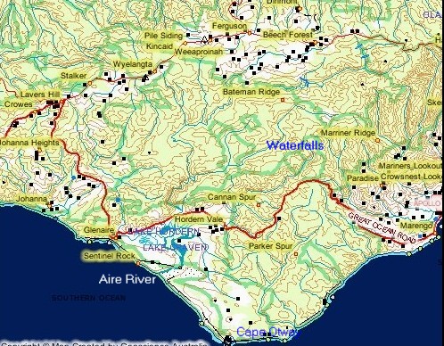 Great Ocean Road Map Apollo Bay Lavers Hill