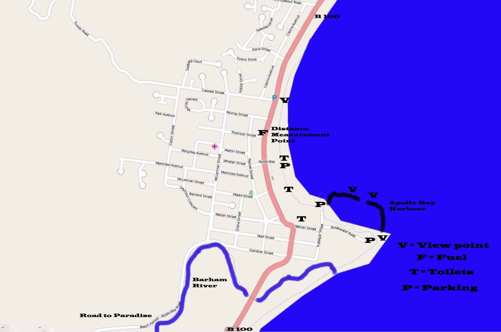 Great ocean Road Map Apollo Bay