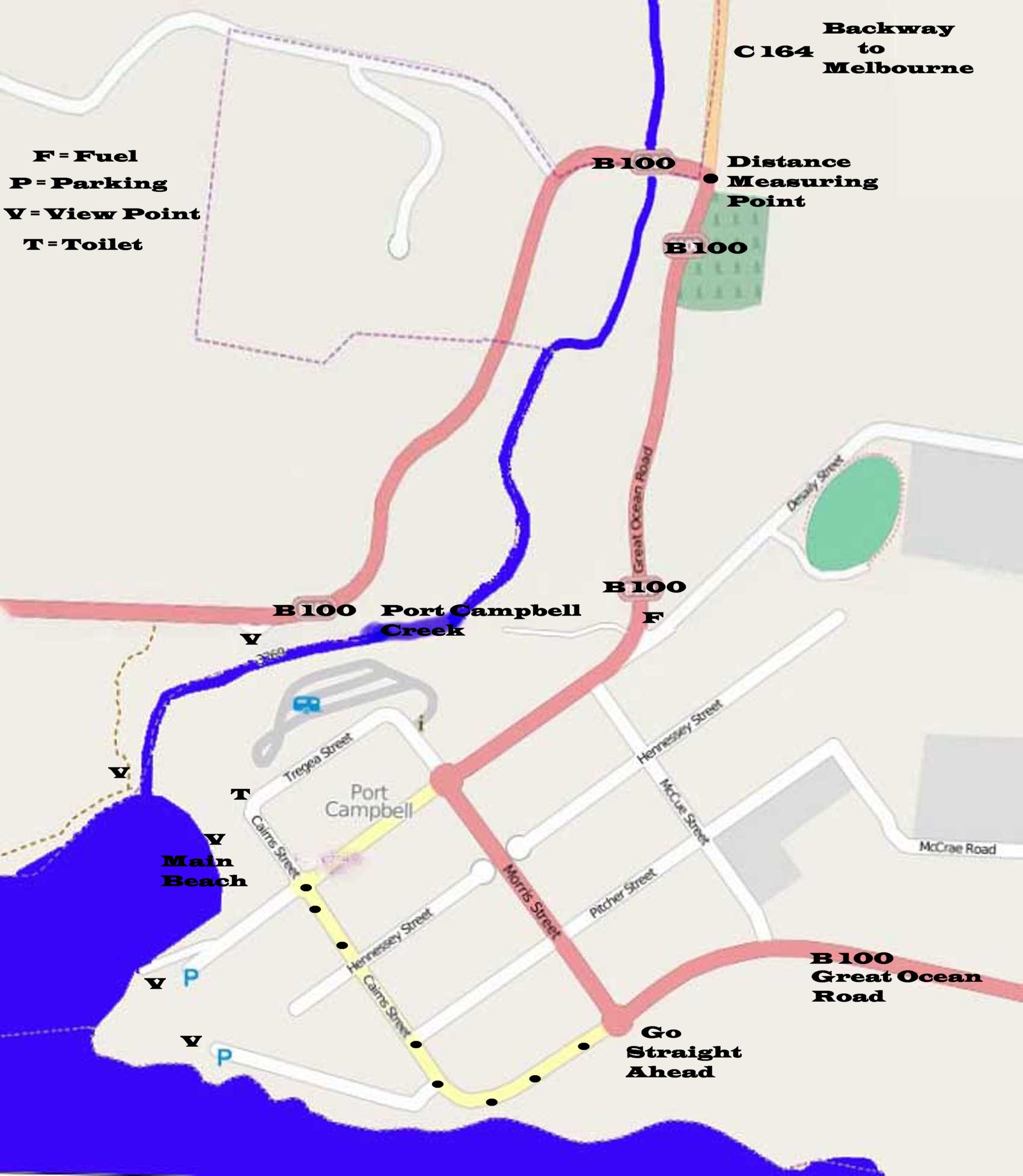 Great Ocean Road Map of Port
                campbell